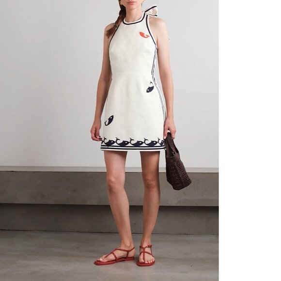 Alemais Marine printed cotton minidress - Picture 1 of 13